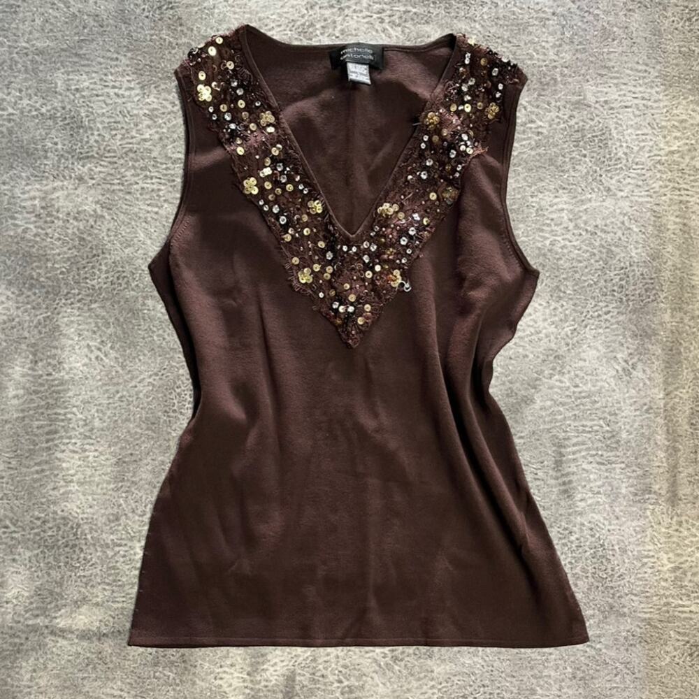 Michelle Antonelli Y2k Sequin Tank Top